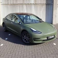 Army Green Tesla Tesla Roadster Tesla Car