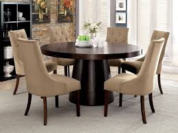 Cm3849t 3859sc 7pc 7 Pc Latitude Run Ayushi Havana Espresso Finish Wood 60 Round Dining Table Set Round Dining Room Sets Round Dining Room Round Dining Table Sets