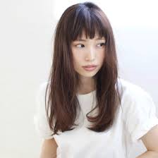 オン眉前髪 ロングヘアこそ大人っぽいおしゃれ髪 男ウケなんて気にしない hair オン眉 ロング ミディアムロング 美髪