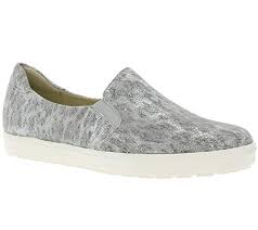 caprice slip on womens genuine leather shoes grey 9 24672