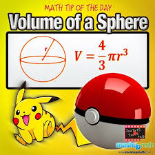 Mashup Math On Instagram Today S Math Tip Is On Finding The Volume Of A Pokeball Or Any Other Sphere And Fe Math For 6th Graders Math Tricks Fun Math