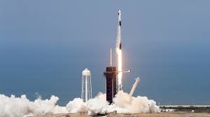 A spacex rocket with the company's dragon capsule is illuminated by spotlights on the launch pad, early friday, april 23, 2021, at nasa's kennedy space center in cape canaveral, fla. Spacex Launches Nasa Astronauts Next Stop Iss Aerospace America