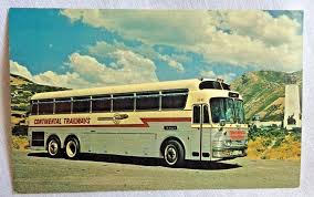 Continental Trailways Silver Eagle Bus Postcard In Utah Bus Star Bus Bus Motorhome