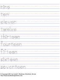 Learning to write numbers 0 to 10 One To Ten Writing Numbers 1 10 In English Woodward English