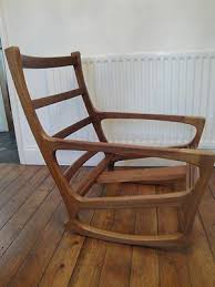Teak Framed Rocking Chair Midcentury Armchair Danish G Plan Style Vintage 70s Ebay Chair Rocking Chair Danish Armchairs