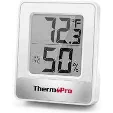 One that has a display that shows inside and outside temperature/humidity and can be connected trough google home where i. Thermopro Tp49 Digital Indoor Hygrometer Thermometer Humidity Monitor Target