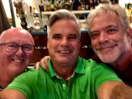 More random pictures from the Comedy Club dinner HOF member Craig Ruyak  enjoying a beer with Jim Petersohn