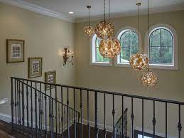 Multiple Pendants In 2 Story Foyer Alderman Interior Design Inc Foyer Pendant Lighting Foyer Lighting Foyer Pendant