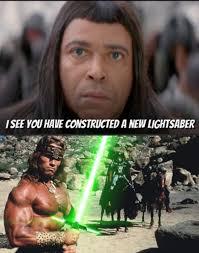 Demand for water in sword fight scene