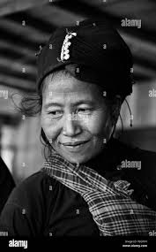 A ANN TRIBAL woman in traditional dress in her village near KENGTUNG also  known as KYAINGTONG