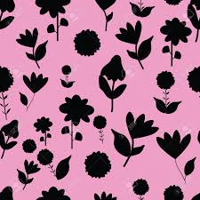 These are the search results for flowers. Folk Black Flowers On Pink Background Seameless Repeat Great Royalty Free Cliparts Vectors And Stock Illustration Image 125023956