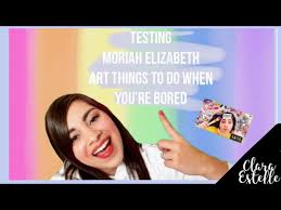 Her subscribers sent her old, unwanted squishy when moriah created her own video series titled squishy makeover in 2018. Testing Moriah Elizabeth Art Things To Do When You Re Bored Youtube