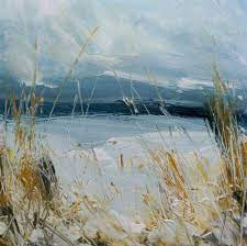 Semi Abstract Coastal Grasses Sea Landscape Art Original Acrylic Painting Abstract Beach Painting Abstract Art Landscape Landscape Paintings Acrylic