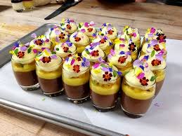 Today Verrine Chocolate Mousse Passion Fruit Cremeux Tropical Fruits Passion Fruit Foam Edible Organic Flowers Desserts Chocolate Mousse Yummy