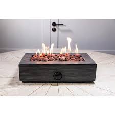 If you're not a fan of smoke, building a smokeless fire pit might be the best. Hampton Bay 17 1 In X 6 6 In Rectangular Cement Gas Fire Pit Faux Wood Tabletop Fp11053 A The Home Depot