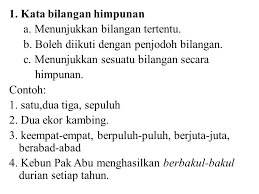 Kata bilang adalah kata yang menyatakan jumlah benda atau urutannya dalam suatu deretan. Kata Bilangan Ppt Download