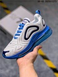 Nike Air Max 720 White Blue Black Unisex Running Shoes In 2020 Sneakers Men Fashion Running Shoes For Men Nike Air