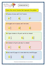 Two numbers n and 16 have lcm = 48 and gcf = 8. Grade 3 Maths Worksheets 7 9 Fraction Word Problems Lets Share Knowledge