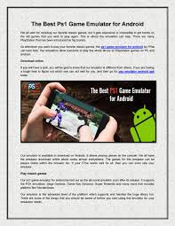 It gives users an excellent entertainment . The Best Ps1 Game Emulator For Android By Fpse Issuu