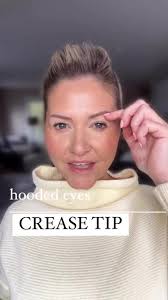 🛑Hooded Eyes?? Try this placement tip! CHAI is the perfect crease shade!  Follow for more hooded eye tips!! #hoodedeyes #eyeshadow #hoodedeyesmakeup