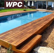 Wood Plastic Composite Wpc Is A Hybrid Material Which Combines The Qualities Of Wood And The Ease Of Workability Of Piscina Rectangular Piscinas Deck Madera
