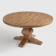 Round Gray Pine Wood Lisette Dining Table World Market Dining Table Rustic Dining Room Table Dining Room Centerpiece