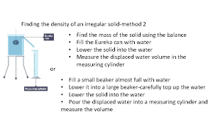 One method measures the amount of water required to raise the water level from the initial volume line to the final volume line. Density And Its Measurement Density 1 2 3