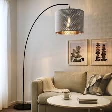 Nymo Abat Jour Blanc Couleur Laiton 44 Cm Ikea Floor Lamp Base Ikea Floor Lamp Brass Floor Lamp