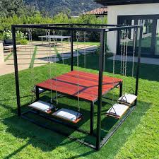 Swing Tables Have Your Picnic Swing It Too Touch Of Modern Swing Table Backyard Decor Backyard