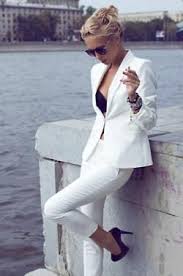 Black And White Suit Womens Anonymous Fashion Casual White Dress Tuxedo Women