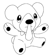 Free, printable coloring book pages, connect the dot pages and color by numbers pages for kids. Cubchoo From The Fifth Generation Of The Pokemon Coloring Page