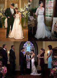 Tracy's wedding gets off to a shaky start when she walks down the aisle in a dirty dress and a threatening attitude towards leanne. How I Met Your Mother Weddings Mother Wedding Wedding Dresses Tv Weddings