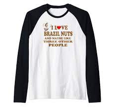 Amazon.com: Brazil Nut Lover Vegan Brazil Nuts Funny Sayings Novelty Raglan  Baseball Tee : Clothing, Shoes & Jewelry