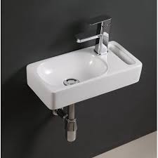 A simple small porcelain wall mounted bathroom sink is sometimes harder to find than you might think. Ceramic 17 Wall Mount Bathroom Sink Wall Mounted Bathroom Sinks Sink Modern Bathroom Decor