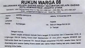 Rw 5 karanglo karangdukuh contoh surat edaran himbauan penarikan. Demonstrasi 212 Kelapa Gading Heboh Surat Edaran Permintaan Iuran Dana Pengamanan Abadikini Com
