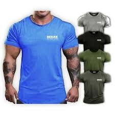 mens bebak gym t shirt bodybuilding top