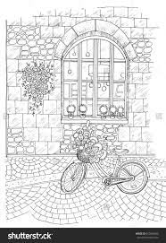 Discover all our printable coloring pages for adults, to print or download for free ! Street In Paris 472869388 Shutterstock Cute Coloring Pages Coloring Books House Colouring Pages