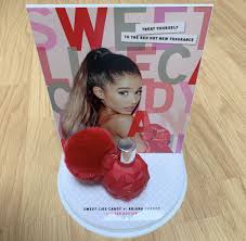 1 background 2 products 3 trivia 4 videos 5 gallery 5.1 sets 6 references grande revealed the bottle design on snapchat in july 2016. Sweet Like Candy Limited Promo Stand Sweet Like Candy Ariana Perfume Ariana Merch