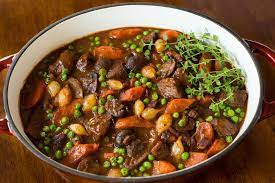 Add in the onions, pearl onions, carrots, wine, 2 cups of stock, tomato paste, 4 cloves minced garlic, bullion and herbs. Make Ahead Beef Bourguignon The Cafe Sucre Farine