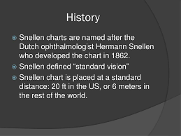 Ppt Visual Acuity Va Using The Snellen Chart Powerpoint