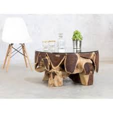 Massiver Baumwurzel Couchtisch Rosewood 100cm Rund Couchtisch Haus Deko Couchtische