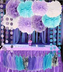 Select from premium purple birthday of the highest quality. Purple Lilac Blue White And Silver 26pcs Party Decoration Set Cm182m5yzwz Birthday Decorations First Birthday Decorations Purple Birthday