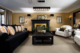 Living room set stylish set of lounge furniture for the living room. Colin And Justin Black And Gold Living Room Is Good To Go The Star