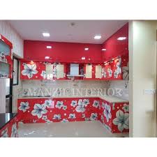 Maybe you would like to learn more about one of these? Plywood Printed L Shape Modular Kitchen Rs 950 Square Feet Manzil Interiors Id 20937448333