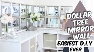 A mirror can make any room to act more soothing and sophisticated. Dollar Tree Easiest Diy Ever Mirrored Wall Youtube