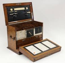 English mahogany folding campaign desk with fitted leather interior consisting of document pouch,original ink well, quill box, writing surface, and terminating on. Pin On All Things Victorian
