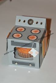 Oven Shaped Cupcake Holder With A Bonus Washing Machine Or Dryer With Tutorial On How To Make This Cute Oven Stampin Up Cupcake Holder Shaped Cards