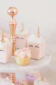 Unicorn Happy Birthday Rose Gold Cake Rose Gold Blush Pink Unicorn Party Kara S Party Ideas Pink Unicorn Party Unicorn Themed Birthday Unicorn Party