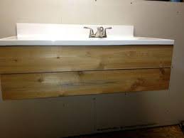 Custom rustic cedar wood log cabin lodge bathroom vanity. Floating Cedar Bathroom Vanity Custom Modern Bathroom Vanities And Sink Consoles Custom Bathroom Vanity Modern Bathroom Vanity Cedar Bathroom