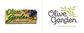 Before After Olive Garden S New Logo Olive Gardens Logo Redesign Olive Garden Logo